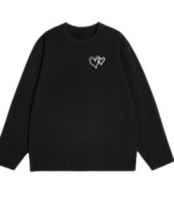 Relaxed Fit Black All-Match Long Sleeve