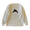 Playful Oversize Cat Casual Long Sleeve